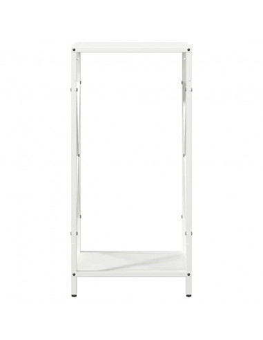 Rastrelliera per Legna da Ardere Bianca 34x25x70 cm