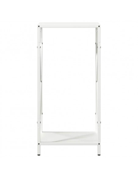 Rastrelliera per Legna da Ardere Bianca 34x25x70 cm