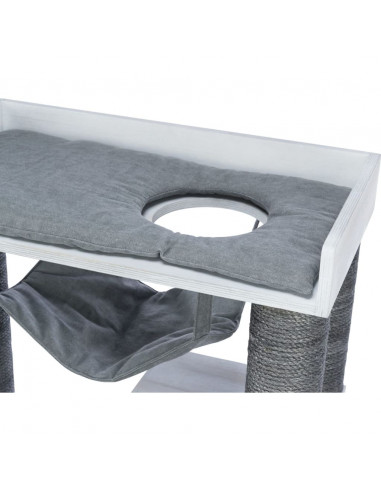 TRIXIE Palo Tiragraffi Gatti con Funzione Scaffale 72x38x110 Grigio