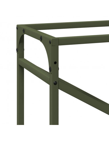 Rastrelliera per Legna da Ardere Verde Oliva 60x25x100 cm