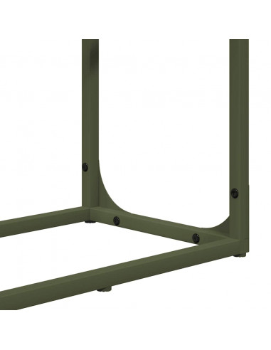 Rastrelliera per Legna da Ardere Verde Oliva 60x25x100 cm