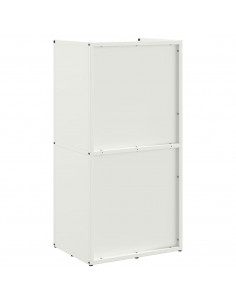 Rastrelliera per Legna da Ardere Bianca 40x30x80 cm 2