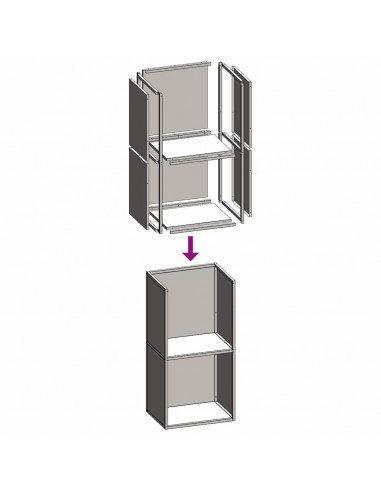 Rastrelliera per Legna da Ardere Bianca 40x30x80 cm