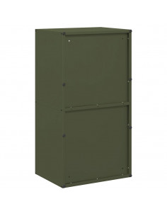 Rastrelliera per Legna da Ardere Verde Oliva 40x30x75 cm 2