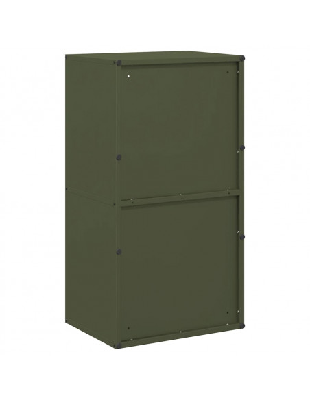 Rastrelliera per Legna da Ardere Verde Oliva 40x30x75 cm