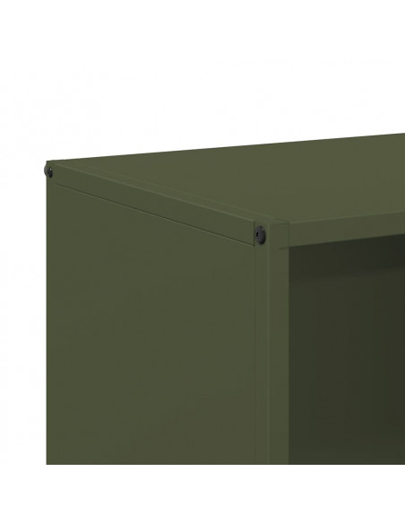 Rastrelliera per Legna da Ardere Verde Oliva 40x30x75 cm