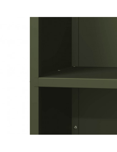 Rastrelliera per Legna da Ardere Verde Oliva 40x30x75 cm