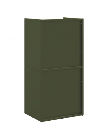 Rastrelliera per Legna da Ardere Verde Oliva 40x30x80 cm