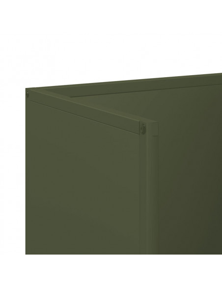 Rastrelliera per Legna da Ardere Verde Oliva 40x30x80 cm
