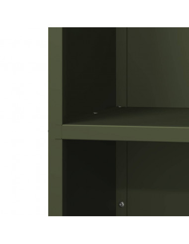 Rastrelliera per Legna da Ardere Verde Oliva 40x30x80 cm