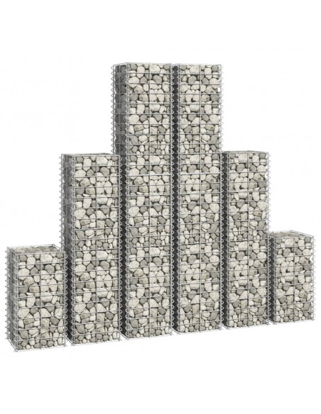 Set Gabbioni 6 pz in Filo Zincato