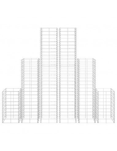 Set Gabbioni 6 pz in Filo Zincato