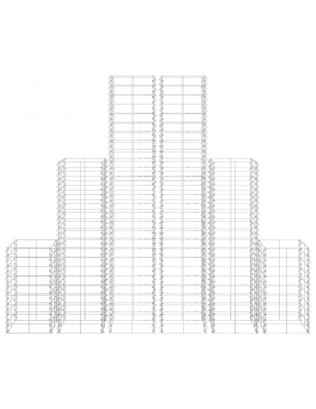 Set Gabbioni 6 pz in Filo Zincato