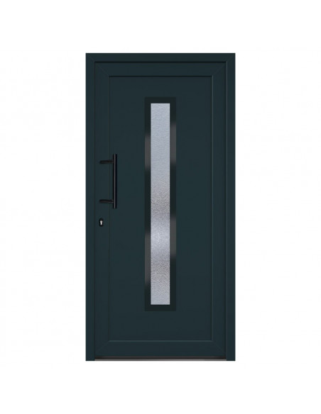 Porta Ingresso Antracite 98x200 cm in PVC