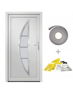 Porta Ingresso Bianca 98x200 cm in PVC 2