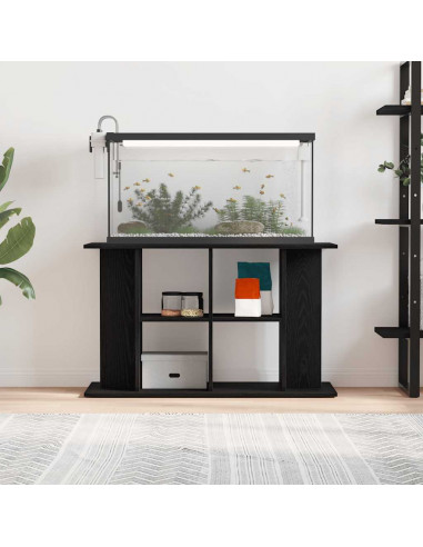 Supporto Acquario 100x40x60 cm Legno Multistrato Rovere Nero