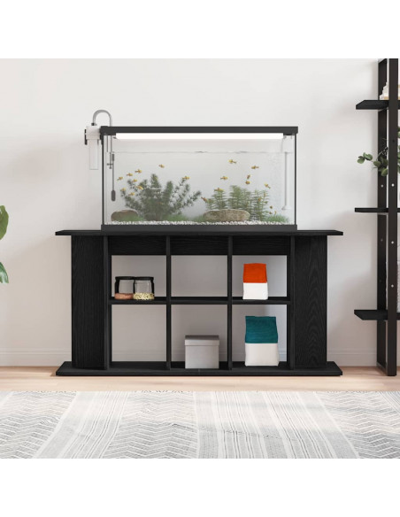 Supporto Acquario 120x40x60 cm Legno Multistrato Rovere Nero