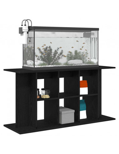 Supporto Acquario 120x40x60 cm Legno Multistrato Rovere Nero