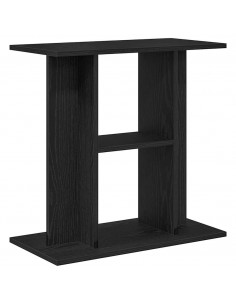 Supporto Acquario 60x30x60 cm Legno Multistrato Rovere Nero 2