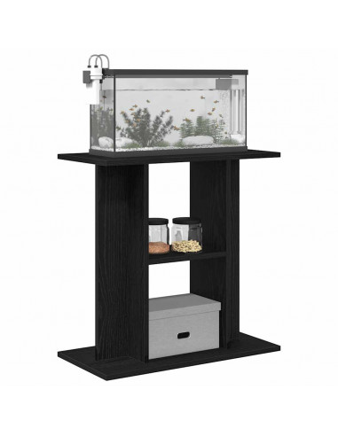 Supporto Acquario 60x30x60 cm Legno Multistrato Rovere Nero