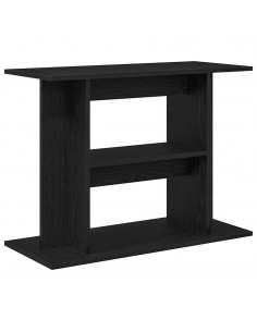 Supporto Acquario 80x35x60 cm Legno Multistrato Rovere Nero 2