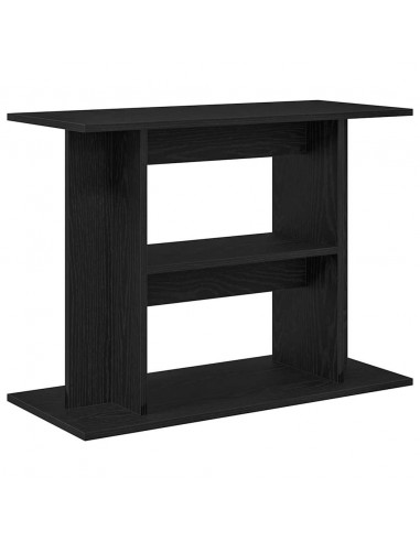 Supporto Acquario 80x35x60 cm Legno Multistrato Rovere Nero
