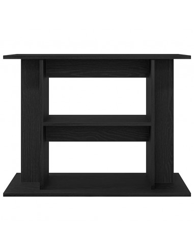 Supporto Acquario 80x35x60 cm Legno Multistrato Rovere Nero