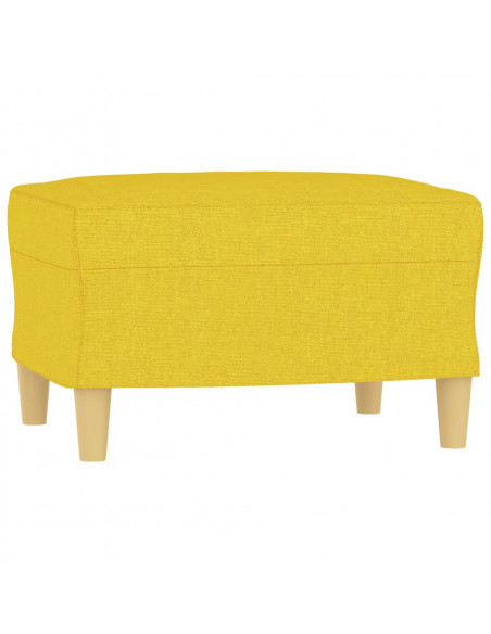 Set di Divani 3 pz con Cuscini Giallo Chiaro in Tessuto