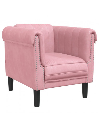 Set di Divani 3 pz Rosa in Velluto