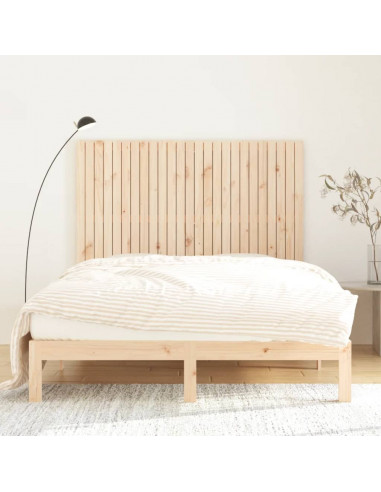 Testiera da Parete 159,5x3x110 cm in Legno Massello di Pino