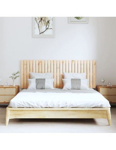 Testiera da Parete 159,5x3x60 cm in Legno Massello di Pino