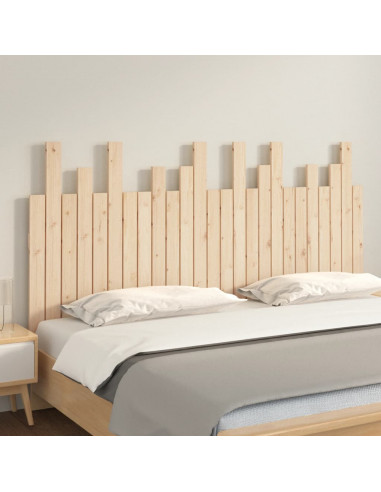 Testiera da Parete 159,5x3x80 cm in Legno Massello di Pino