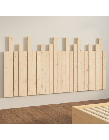Testiera da Parete 159,5x3x80 cm in Legno Massello di Pino