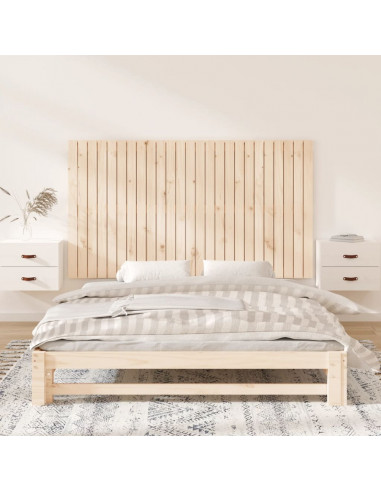 Testiera da Parete 159,5x3x90 cm in Legno Massello di Pino