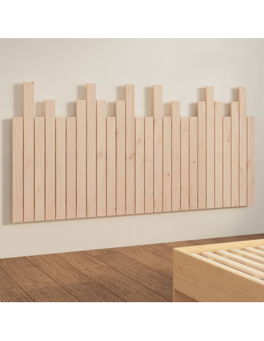 Testiera da Parete 166x3x80 cm in Legno Massello di Pino
