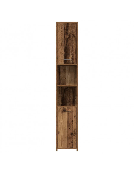 Set Mobili da Bagno 4 pz Legno Antico in Legno Multistrato