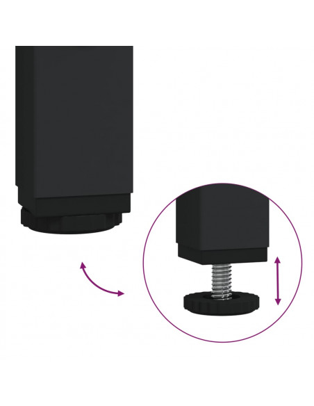 Set Mobili da Bagno 4 pz Nero in Legno Multistrato
