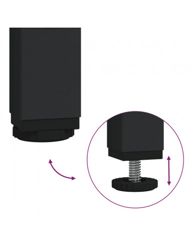Set Mobili da Bagno 4 pz Nero in Legno Multistrato