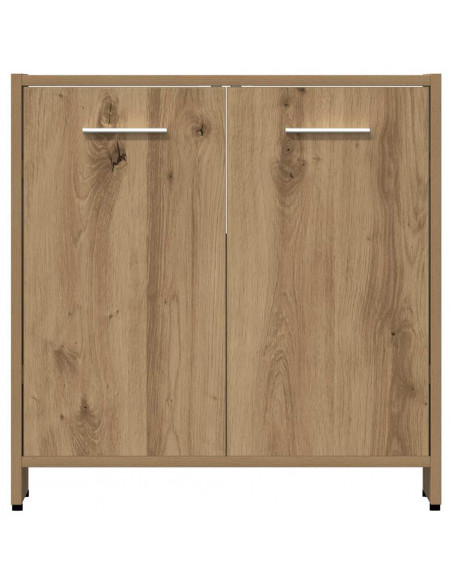 Set Mobili da Bagno 4 pz Rovere Artigianale Legno Multistrato