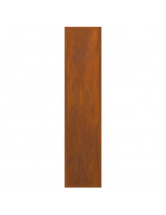 Rastrelliera per Legna da Ardere 50x23x100 cm in Acciaio Corten 2