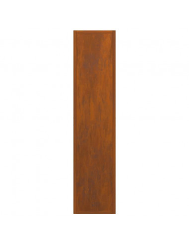Rastrelliera per Legna da Ardere 50x23x100 cm in Acciaio Corten