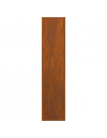 Rastrelliera per Legna da Ardere 50x23x100 cm in Acciaio Corten