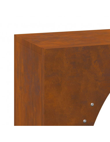 Rastrelliera per Legna da Ardere 50x23x100 cm in Acciaio Corten