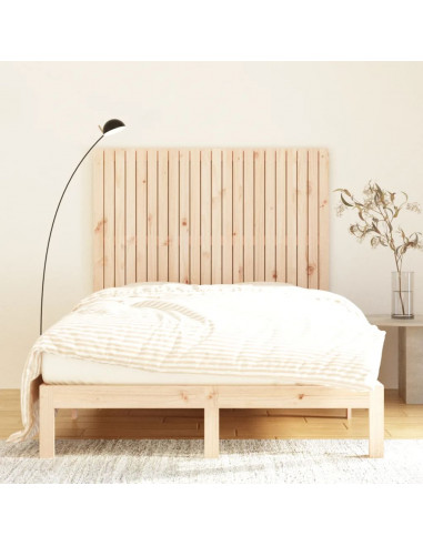 Testiera da Parete 140x3x110 cm in Legno Massello di Pino