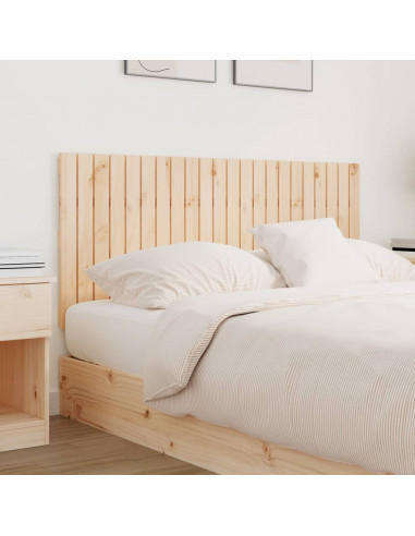 Testiera da Parete 140x3x60 cm in Legno Massello di Pino