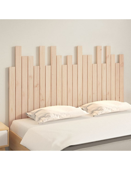 Testiera da Parete 140x3x80 cm in Legno Massello di Pino