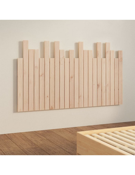 Testiera da Parete 140x3x80 cm in Legno Massello di Pino