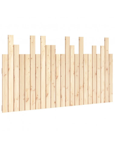 Testiera da Parete 146,5x3x80 cm in Legno Massello di Pino