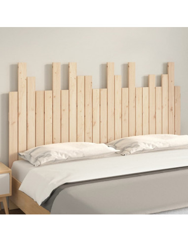 Testiera da Parete 146,5x3x80 cm in Legno Massello di Pino