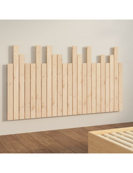 Testiera da Parete 146,5x3x80 cm in Legno Massello di Pino